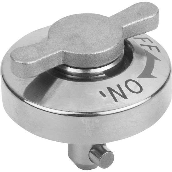 Rotary Latch D=5, L=15, 5, Flat, Steel Nickel-Plated, Comp:Stainless Steel, Bolts Stahl